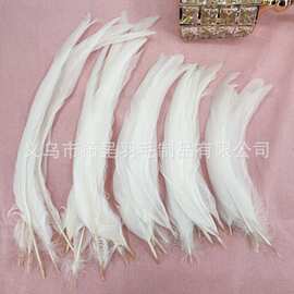 白色公鸡尾羽毛装饰DIY饰品发饰材料配件服装辅料捕梦网摄影道具