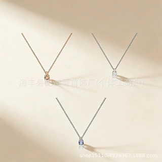 跨境直播爆款GVC纪家高品质尼罗河眼泪项链女闪耀水晶锁骨链批发