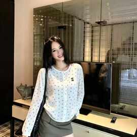 正确高版MM家26秋冬新款韩系甜美小清新碎软开衫柔软针织上衣女装