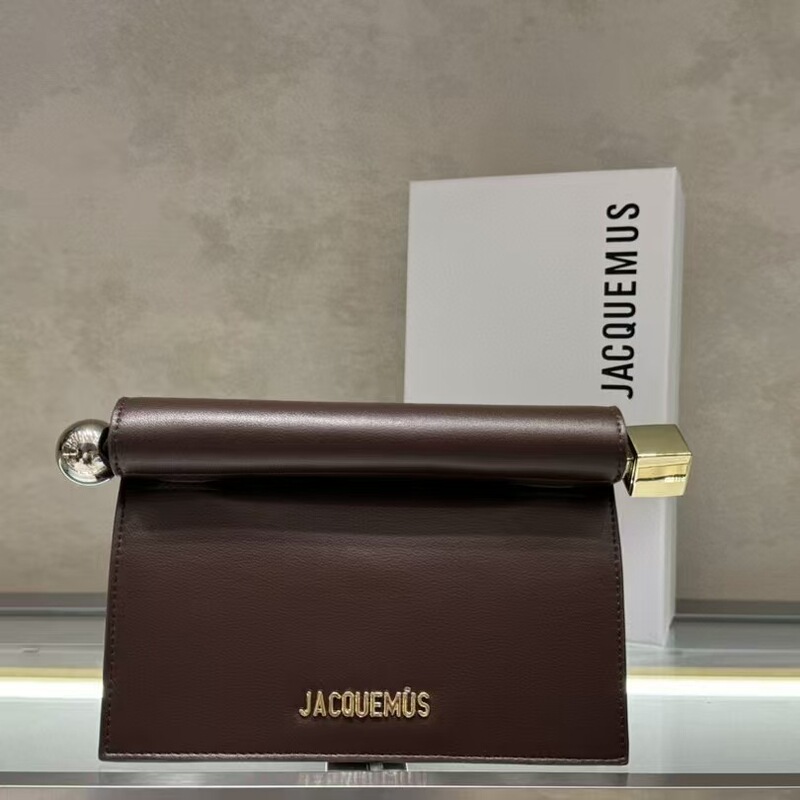 French Niche Jacquemus Distinctive Sheepskin Folding Clutch Bag Chain Shoulder Crosbody Bag High-end Evening Bag