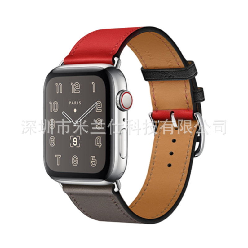 Adecuado para Apple Watch applewatch Correa S9 cuero genuino iwatch456789SE deportes ultra2 fabricante