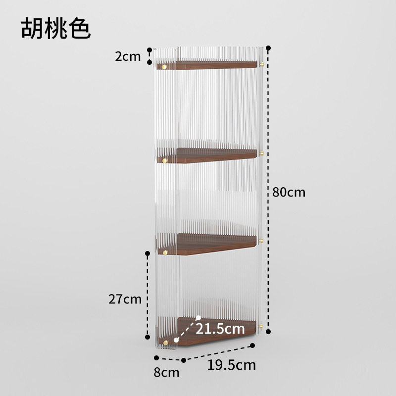 Esquina de pared personalizada estante triangular de madera maciza lavabo de baño cosméticos esquina de baño estante de almacenamiento de acrílico