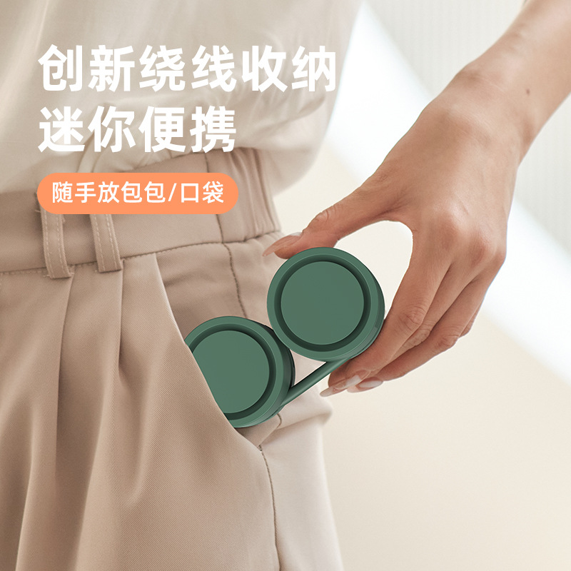 New style hanging neck fan bladeless small fan USB portable storage lazy aromatherapy neck hanging neck electric fan cross-border