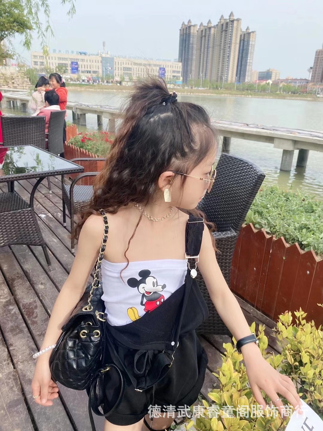 Ruitong Pavilion 2021 summer new pattern girl INS By age lovely Cartoon Mickey printing undergarment covering the chest and abdomen vest