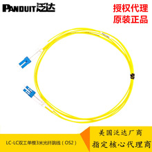 泛达Panduit单模光纤跳线LC-LC2米 LC跳线万兆 LC-LC单模跳线OS2