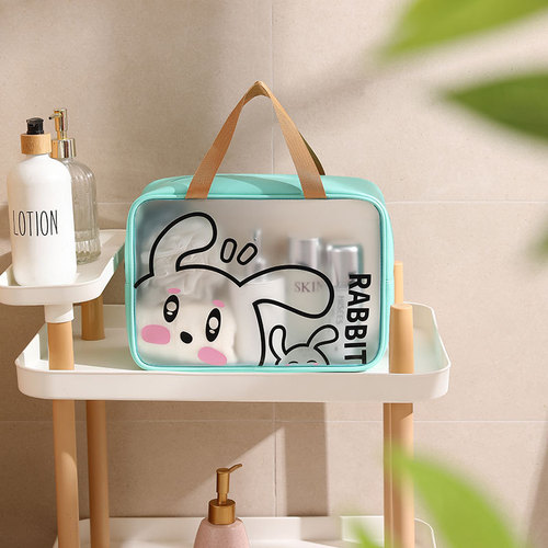 Waterproof makeup bag storage bag large capacity high beauty transparent travel toiletry bag set of three cosmetic storage bag