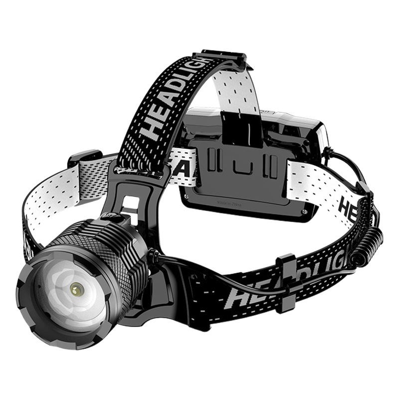 Nuevo faro tipo-C carga rápida telescópica zoom reflector al aire libre fuerte luz de largo alcance resistencia inducción faro