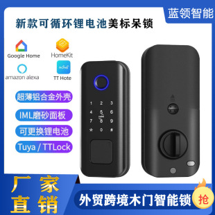 Cross-border American lock smart lock all-through lock automatic lock smart lock graffiti wifi with lithium battery