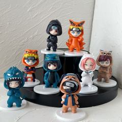 8種類の通霊火影忍者の手はナルトの尾獣服のぬいぐるみの模型の小さい置物の誕生日の潮がプレゼントを遊びます。