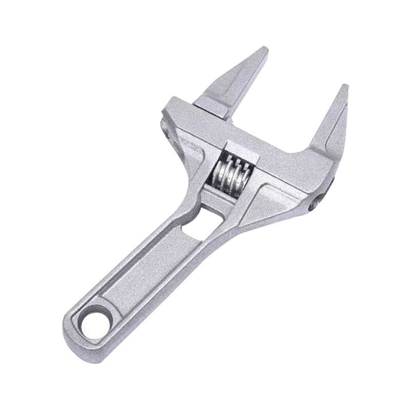 Aluminum alloy bathroom wrench Large open end wrench Short handle anti-skid plumbing hardware repair wrench Adjustable wrench