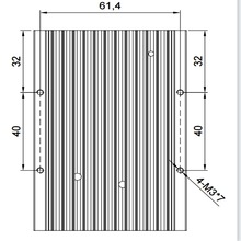 �S��ֱ�N67*55*130ɢ�����X�Ͻ���cpu�Դ���ɢ��Ƭ�����Դ