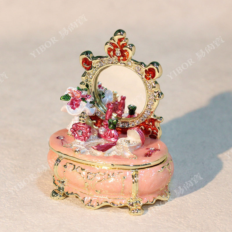 Metal Enamel Color Scenic Spot Boutique Hot Selling Handicrafts Creative Home Light Luxury Decoration Dressing Table Ornaments Wholesale