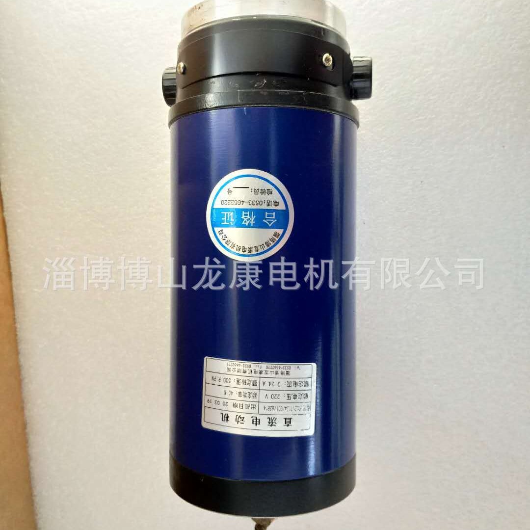 直流有刷电机低转速63B14圆法兰500转高电压双出轴博山龙康电机