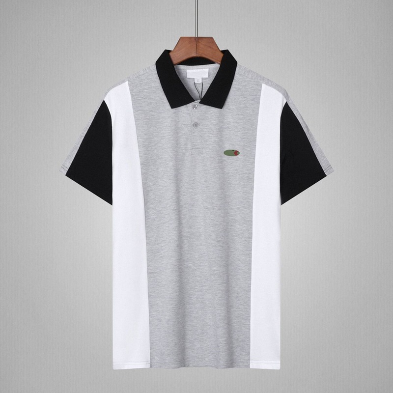 High-Quality New French Crocodile Men's Short-Sleeved Polo Shirt Pure Cotton Color-Blocked Fish Collar Lapel Short-Sleeved T-Shirt for Men High-Quality New French Crocodile Men's Short-Sleeved Polo Shirt Pure Cotton Color-Blocked Fish Collar Lapel Short-Sleeved T-Shirt for Men