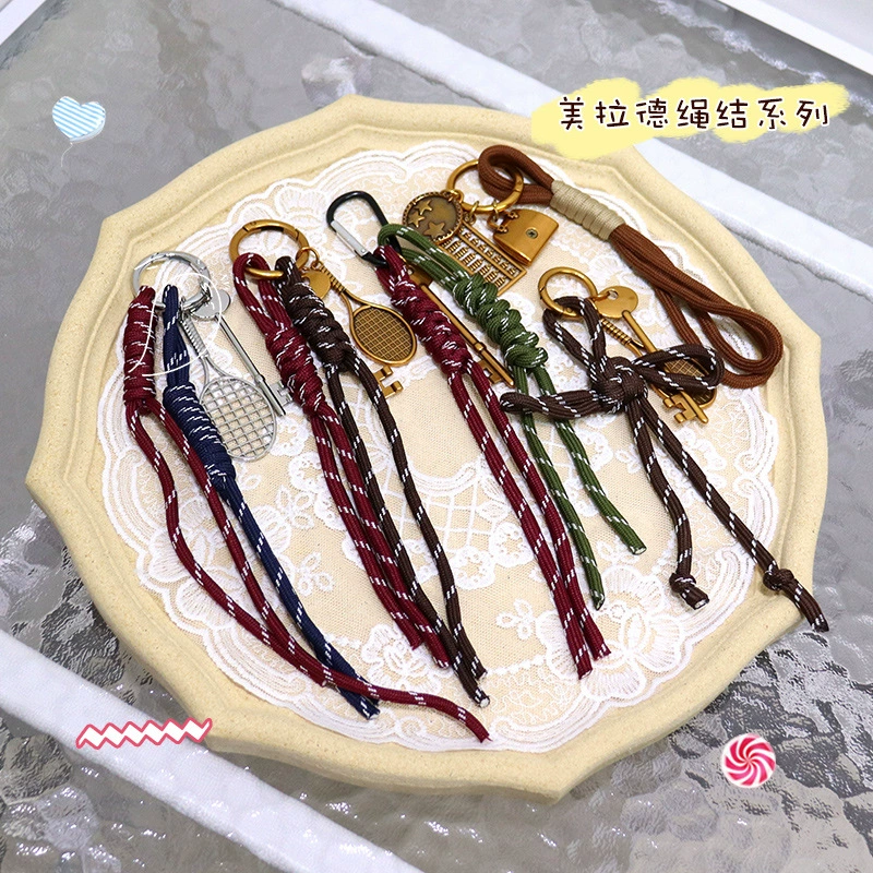 Pendant handmade, woven strap for beloved, keychain, accessory, Birthday gift
