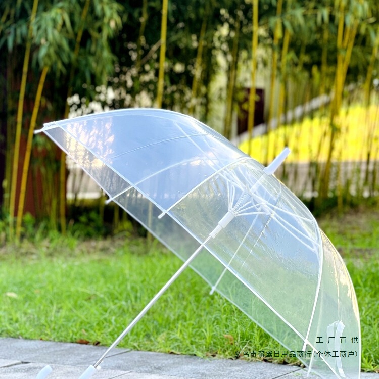 Strong Wind-Resistant Large Transparent Umbrella for Men and Women, Automatic Long-Handle Double Umbrella for Couples