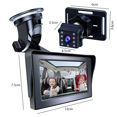 New 4.3-inch car baby Car display - 43-private-model-big-suction-cup-big-8-lights