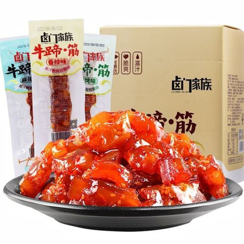 Halogen family soft glutinous glutinous head balao snack beef tendon spicy 23 g/bag ready-to-eat snacks to bone Halogen family soft glutinous glutinous head balao snack beef tendon spicy 23 g/bag ready-to-eat snacks to bone
