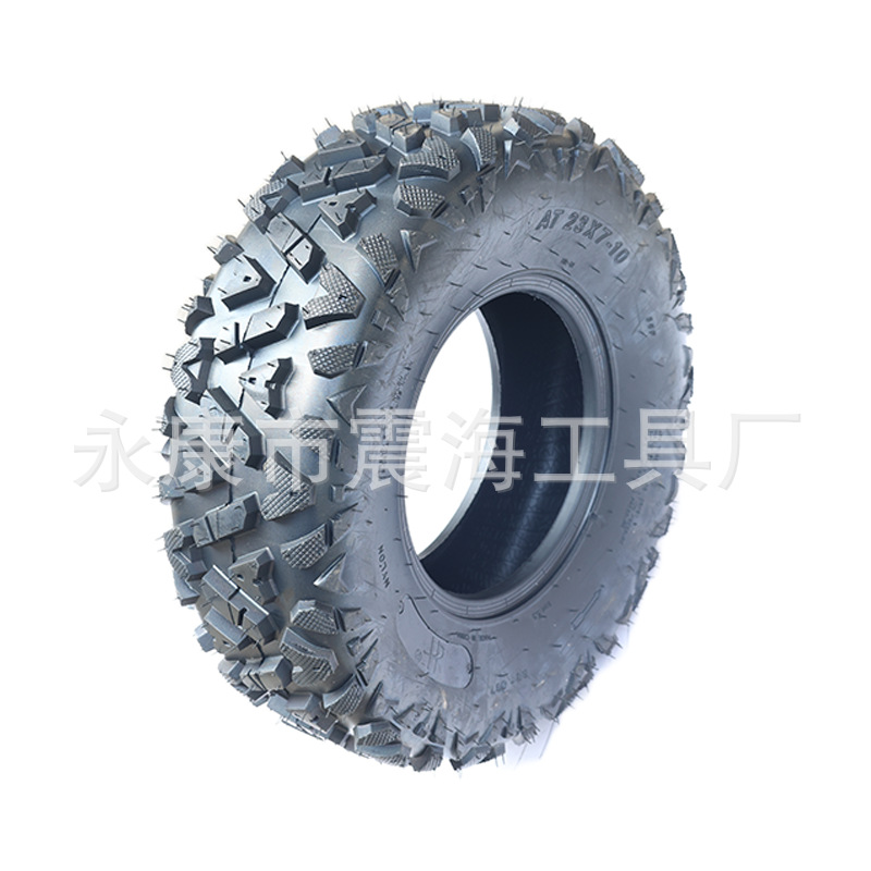 四轮沙滩车摩托车轮10寸前轮ATV23×7-10A字花草坪车卡丁车真空胎