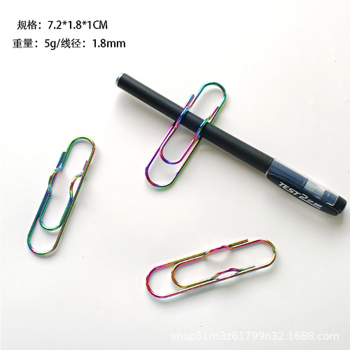 Metal colorful pen clip notebook accessories creative pen buckle wholesale accounting notebook pen buckle accessories manufacturer