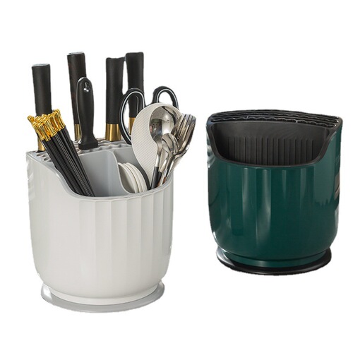 360° rotating knife holder tube multi-functional chopstick cage spoon knife storage box household cross-border kitchen knife storage rack