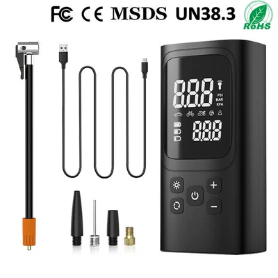 Car Air Pump Portable Wireless Digital Display Car Air Pump Multi-Functional High-Pressure Electric Air Pump (Hava nasosu) - wireless-inflatable-model-cross-border-color-box-packaging