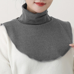 Autumn and Winter new cross-border velvet windproof cold neck protection scarf women's turtleneck fake collar commuter all-match shawl