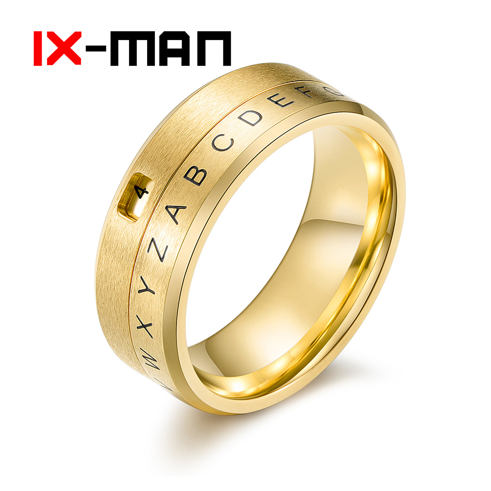 creative ring with letters