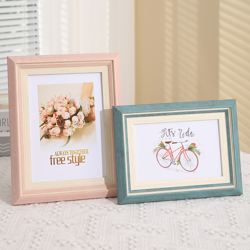 Retro wall photo frame for bedroom