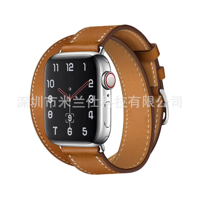 Adecuado para Apple Watch applewatch Correa S9 cuero genuino iwatch456789SE deportes ultra2 fabricante