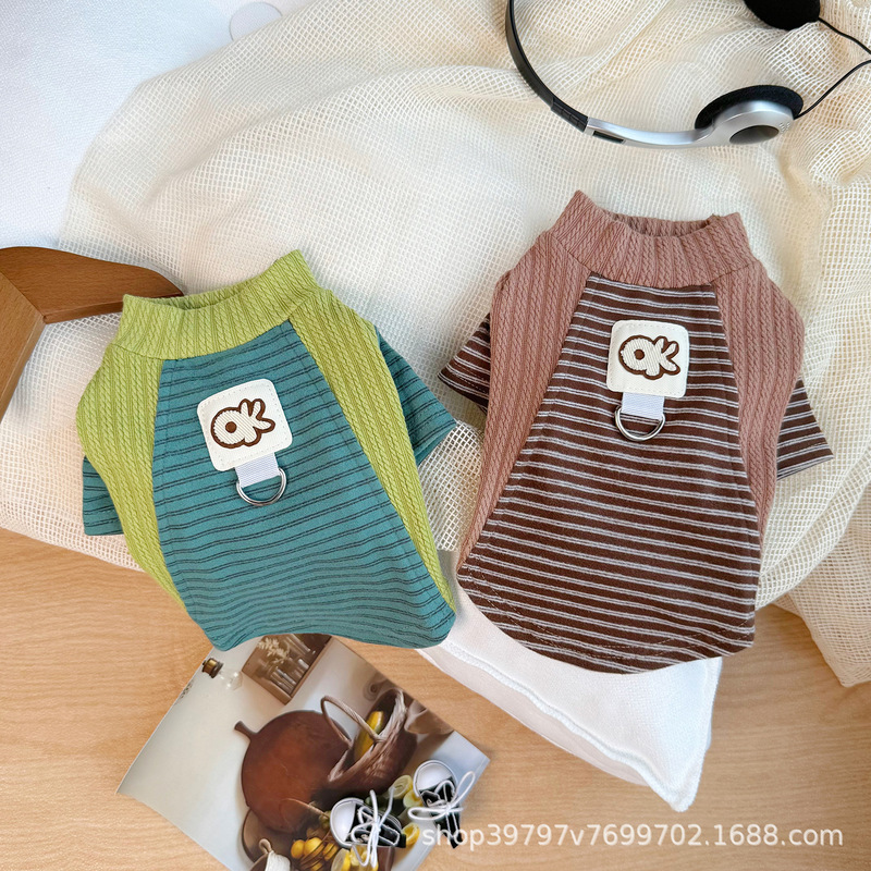 Autumn and Winter New Dog and Cat Clothes Bichon Bottoming Shirt T-Shirt Warm and Windproof Wholesale Pet Clothing