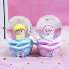 少女心元梦幼稚园迷你水晶球创意女生小水球生日礼物玩具摆件批发