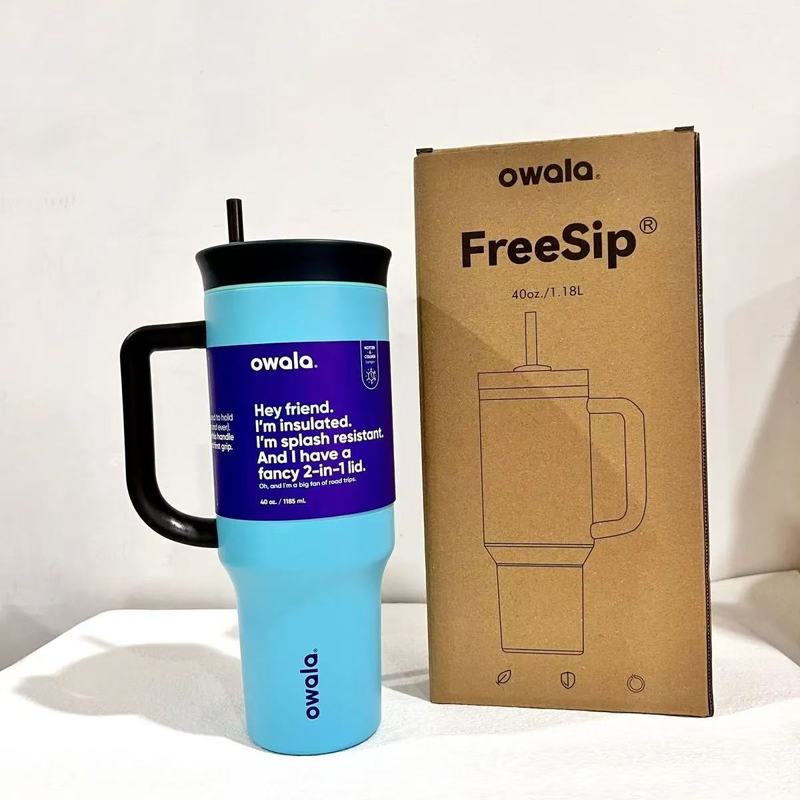 新しい owala40oz 二層ステンレス鋼カーカップ大容量屋外真空断熱アイスカップ|undefined
