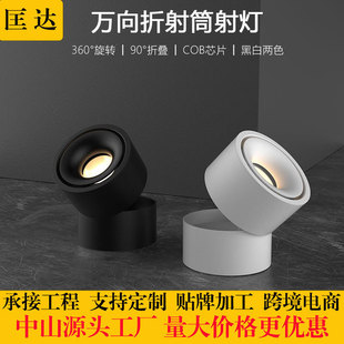 Factory Direct Sales Surface-Mounted Cob Bold Lamp Scandinavian Simple Downlight Led Double-Headed Four-Head Ceiling Light Spotlight Without Opening
