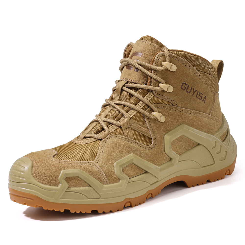 Optimización transfronteriza de zapatos de protección laboral anti-golpe anti-perforación anti-desgaste zapatos de cabeza de acero resistentes al desgaste impermeable montaña zapatos de trabajo de protección de seguridad