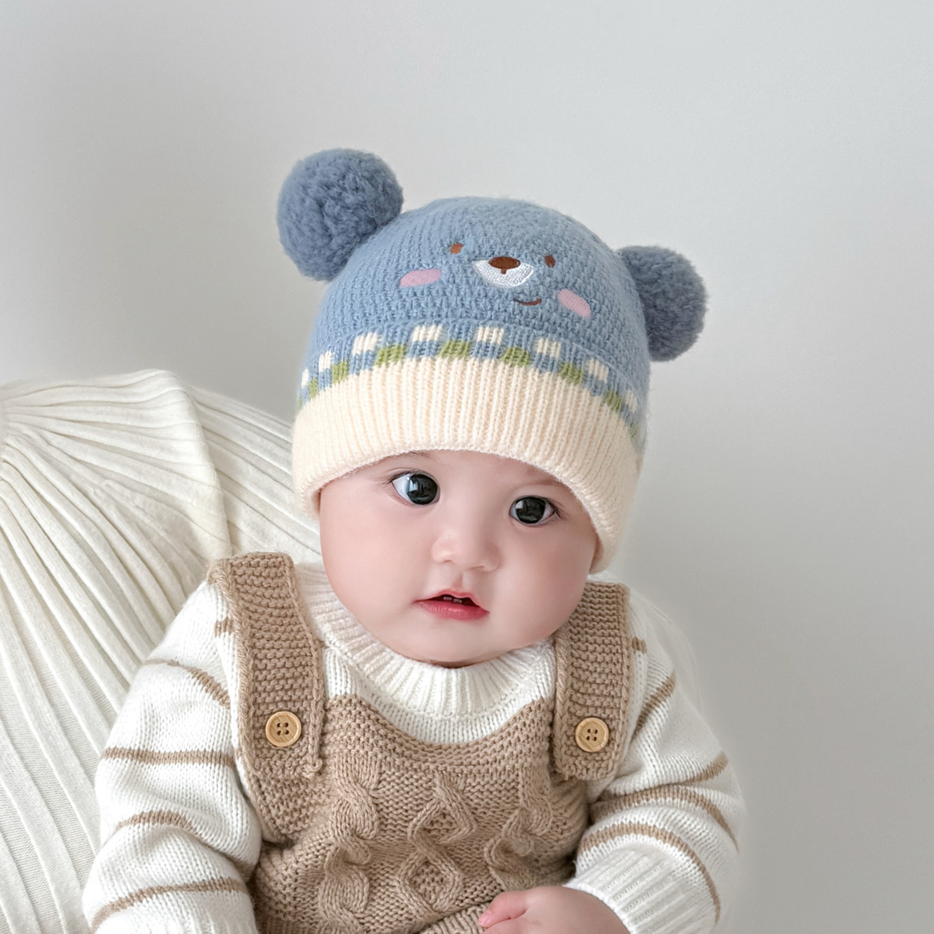 Sombreros para bebés otoño y invierno súper lindos y gruesos niños sombreros de lana de dibujos animados para niños invierno niñas bebés sombreros de punto calientes