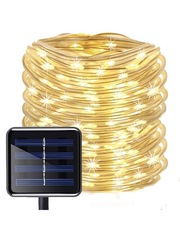 跨境PVCLED燈串太陽能銅線管子燈戶外防水花園聖誕庭院裝飾彩燈