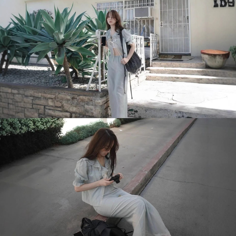Now Available: Korean Designer Fle*Ta Lace Sheer Top + Skirt, Korean-Style Women's Lightweight and Flowy Two-Piece Set Now Available: Korean Designer Fle*Ta Lace Sheer Top + Skirt, Korean-Style Women's Lightweight and Flowy Two-Piece Set