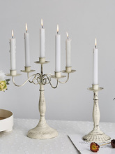 歐式創意蠟燭台擺件北歐浪漫燭光晚餐道具餐廳家用桌面裝飾品婚慶