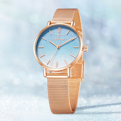 Mark Huafei brand fashion minimalist women's small gold quartz watch, drop shipping one piece