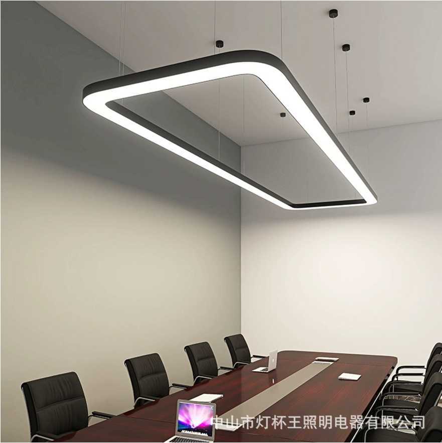 Ángulo redondeado elíptico rectangular lámpara de oficina en forma de videojuegos gimnasio sala de baile sala de billar supermercado candelabros