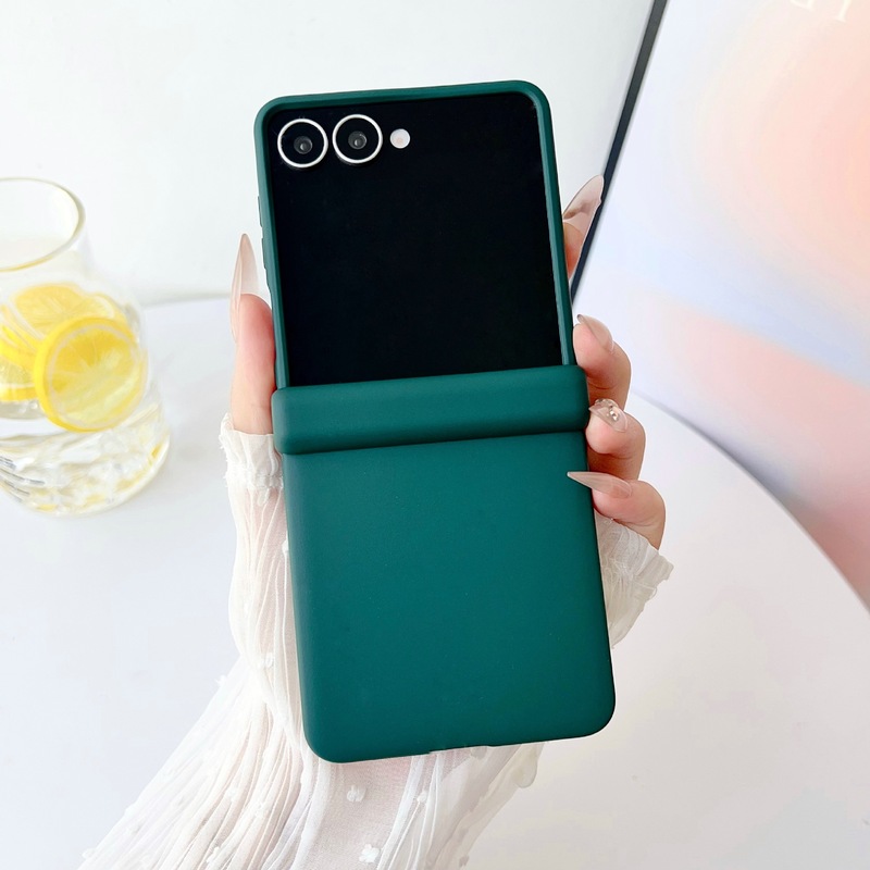 Galaxy zflip7 新型肌触り携帯電話ケース、新しいシンプルな肌触りソリッドカラー zflip6 (ボタン付き) に適しています。|undefined