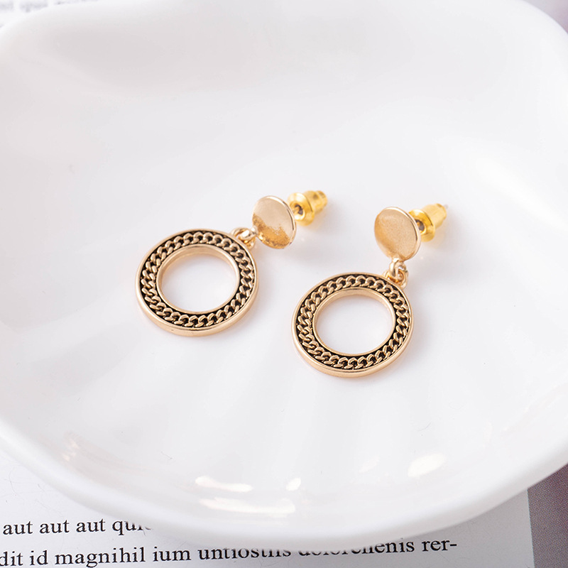 Hollow Geometric Chain Earrings display picture 4