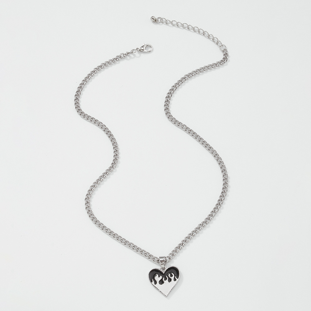 Hip-hop Heart Pendent Alloy Clavicle Chain Wholesale display picture 6