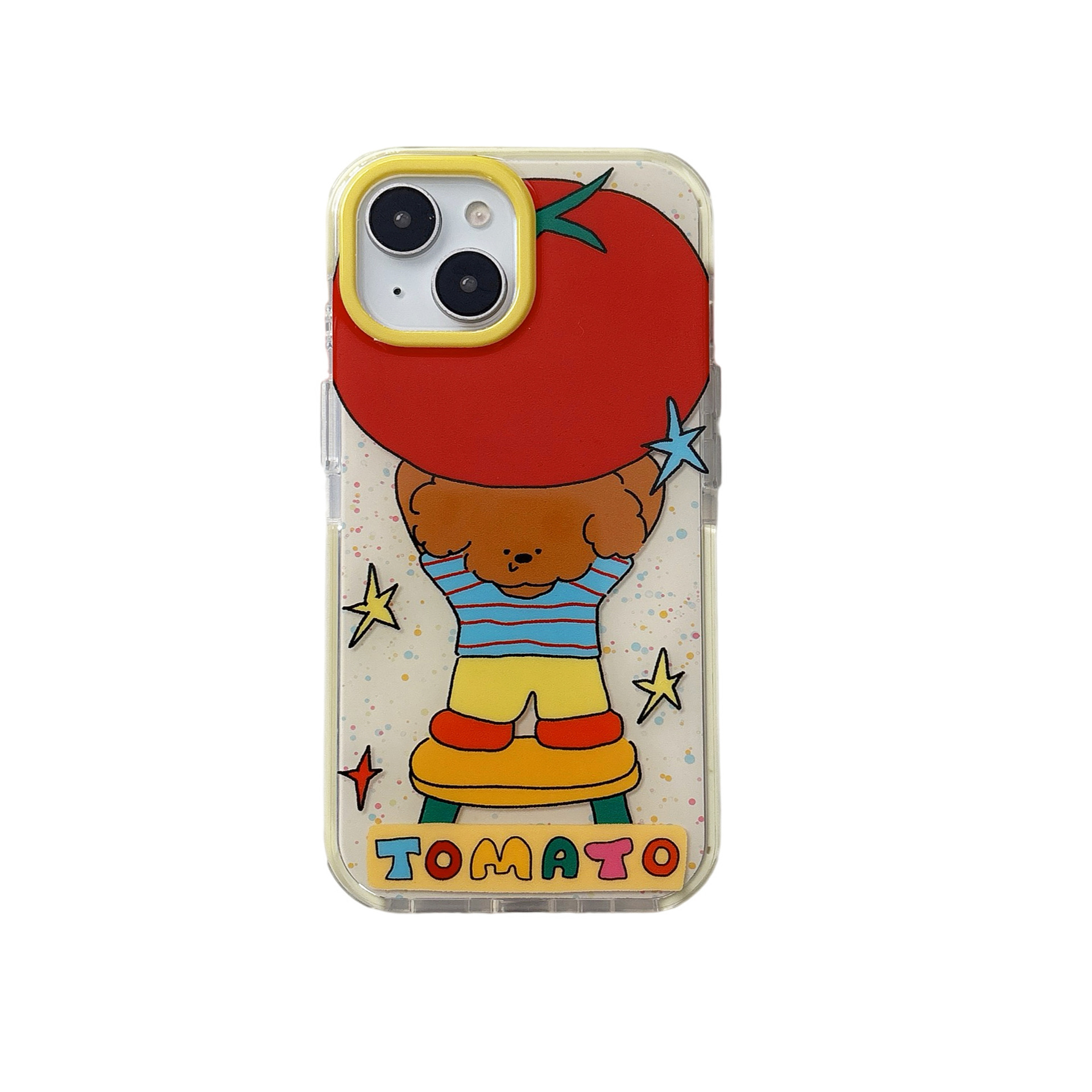 Dibujos animados divertidos para el cachorro de tomate para Apple 15ProMax nuevo iPhone 16 funda para teléfono móvil 13 pareja 14