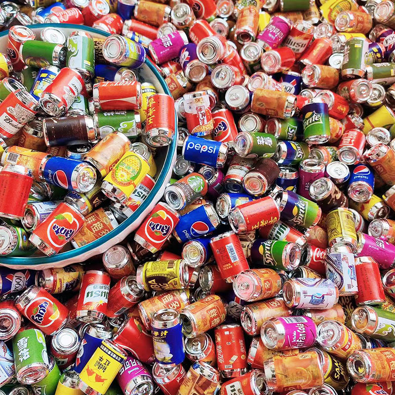 Miniature Food Toy Stereo Artificial Beverage Bottle Can DIY Jewelry Handmade Ornaments Bottle Resin Accessories