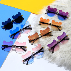 New Arrival Kids&rsquo; Sunglasses Wholesale &mdash; Little Bear One-Piece Frame Children&rsquo;s Sunglasses, Gradient Color, Rimless Cartoon Style Kids&rsquo; Glasses