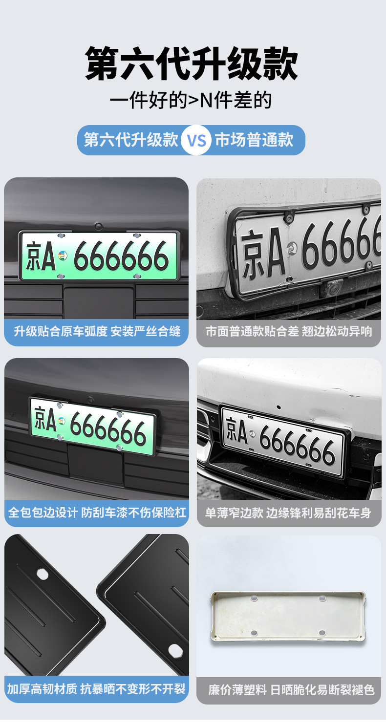 Suitable for Shangjie Z7 license plate frames, providing full coverage and protection for the license plate, and serving as a license plate frame and car modification accessory
