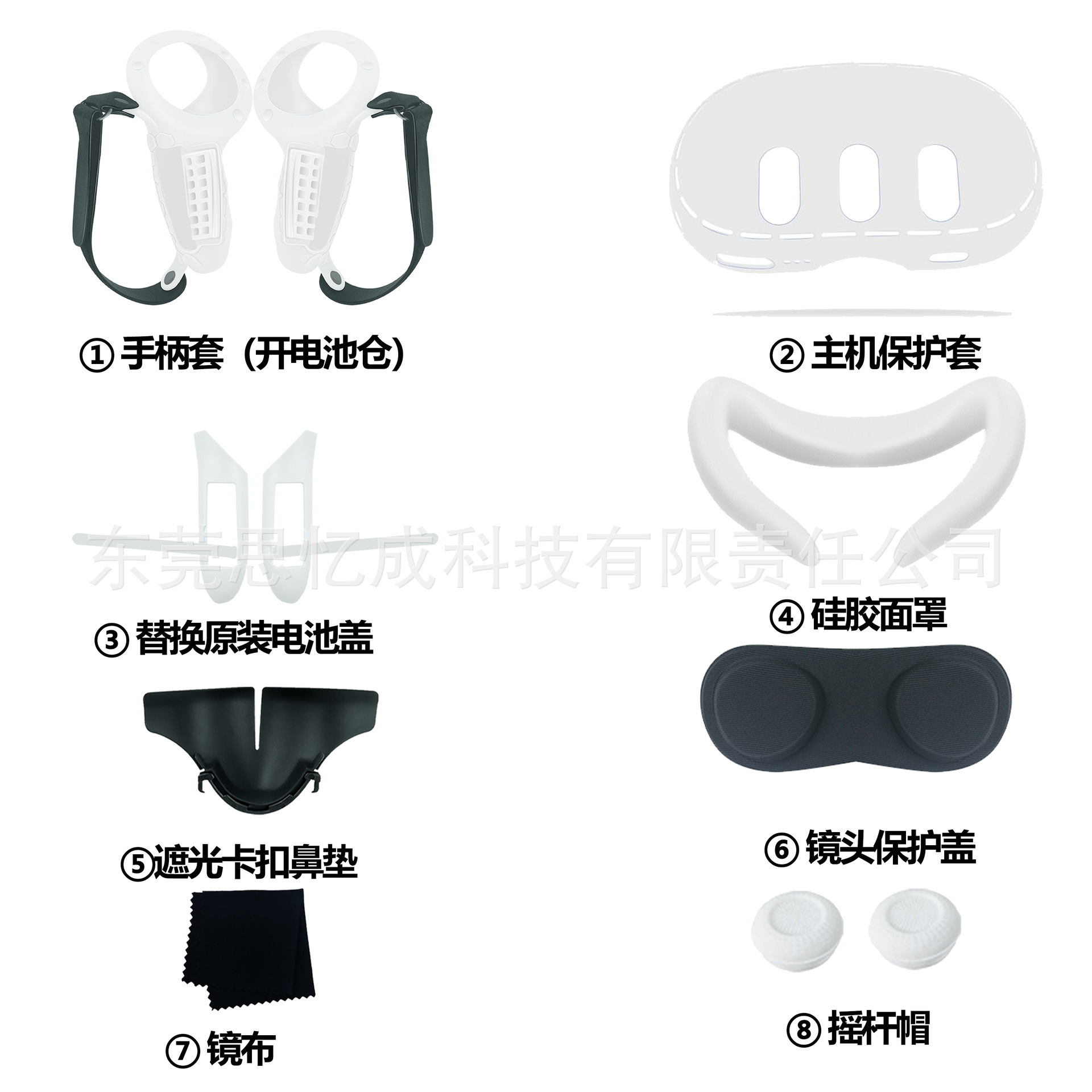 Aplicable a Meta Quest 3 cubierta de la manija 10 en un traje de protección no bloqueante señal Quest 3 accesorios