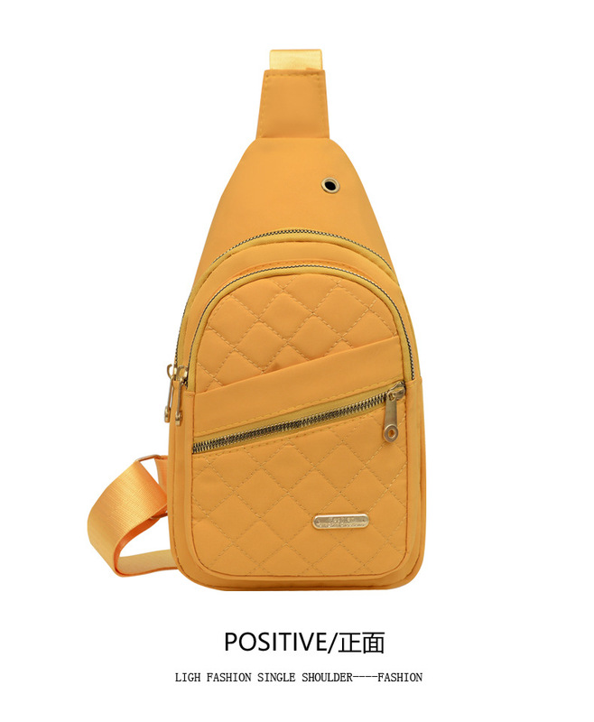 跨境简约女士胸包新款多层绣线大容量胸前背包少女户外休闲斜挎包|undefined